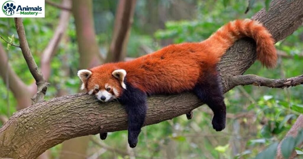Red Panda with a bushy tail