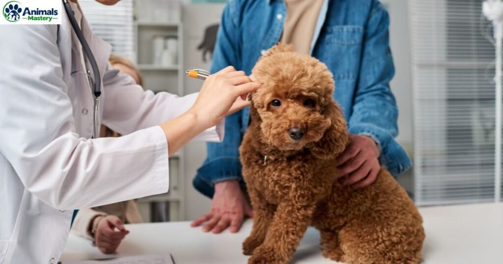 Vet Examining Dog
